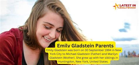 emily gladstein parents|More.